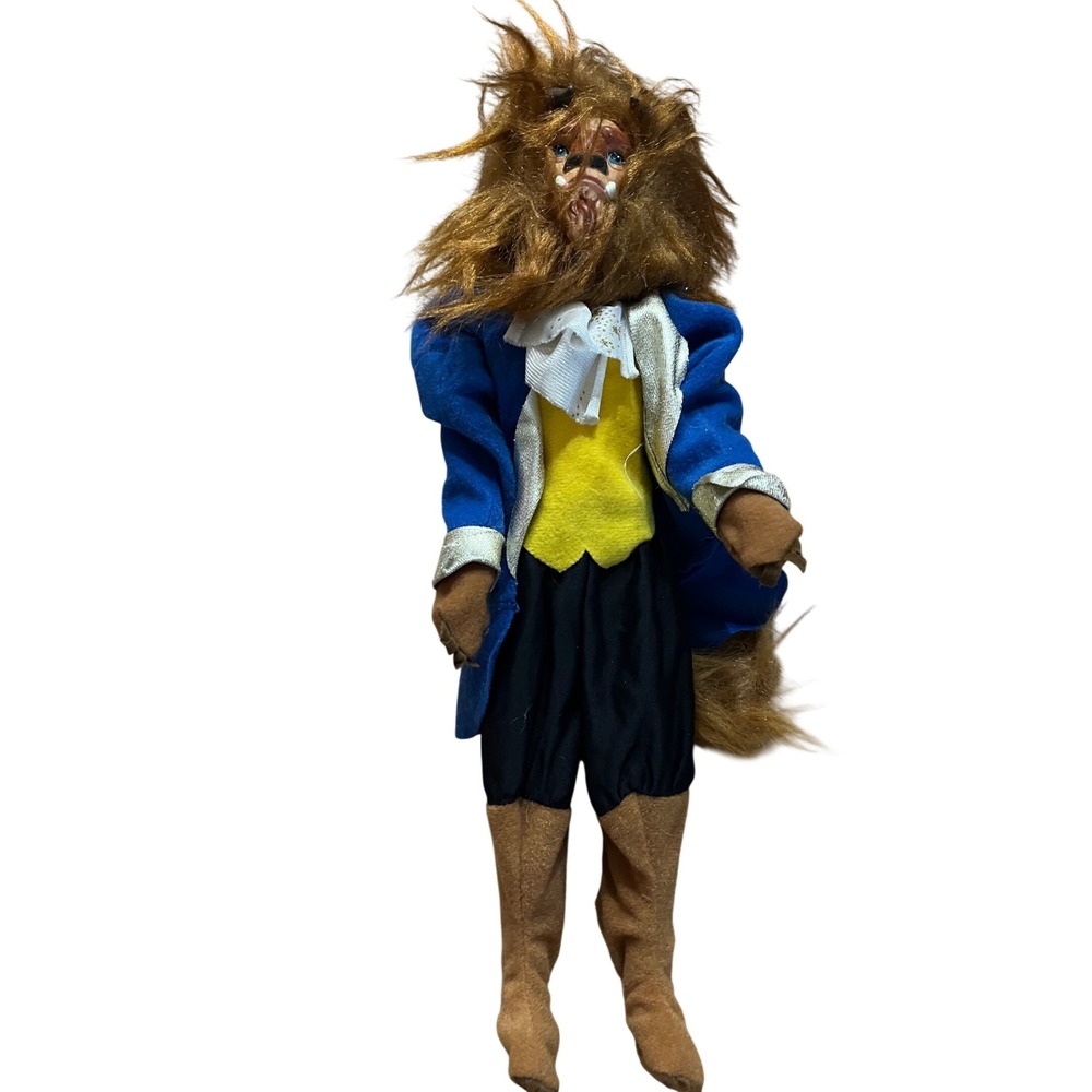 Vintage Disney Beauty and the Beast Prince Adam Transformation Doll Beast Mask